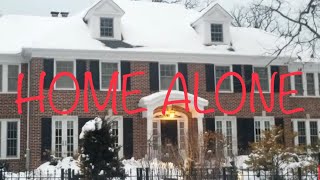 HOME ALONE HOUSE SNOWY DAY WINNETKA & GLENCOE GROUND