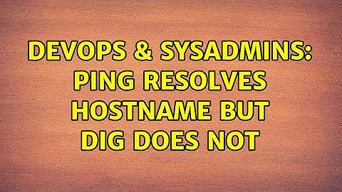 DevOps & SysAdmins: ping resolves hostname but dig does not