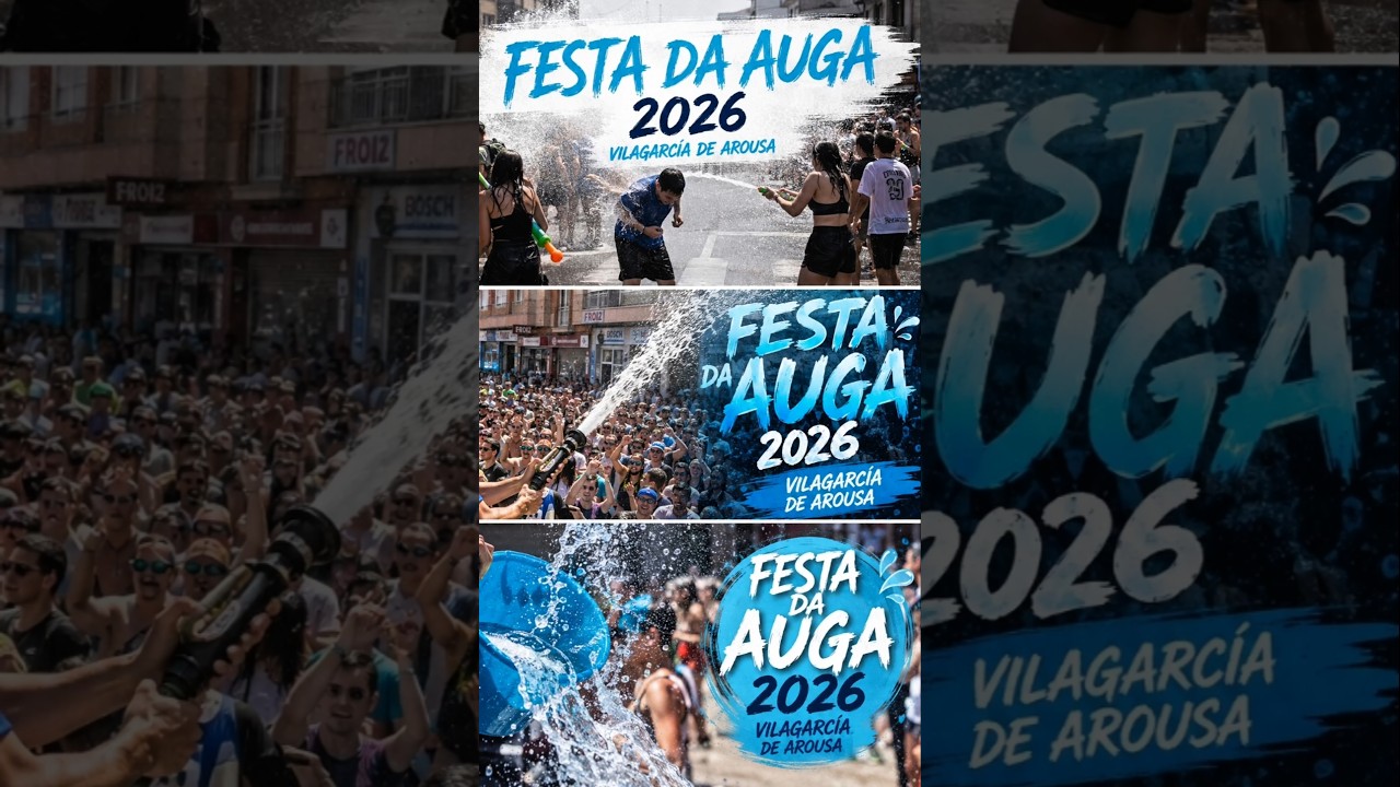 VILAGARCÍA MOLLADA DE PRINCIPIO A FIN FESTA DA AUGA #abellareporteira #galicia #turismogalicia