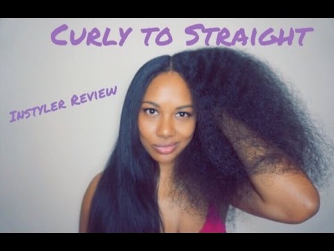 Curly To Straight L Instyler Max On Natural Hair Youtube [ 360 x 480 Pixel ]