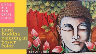 Timelapse Budhha painting in poster color/ Lord Buddha painting in poster color screenshot 4