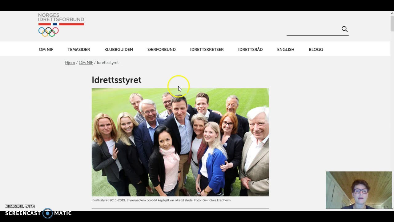 Organisering av idrett sentralt nivå