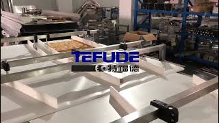 Biscuits 3 layer stacking packing machine line automatic packing solution