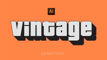 3D Vintage Text Effect In Adobe Illustrator | Step By Step
