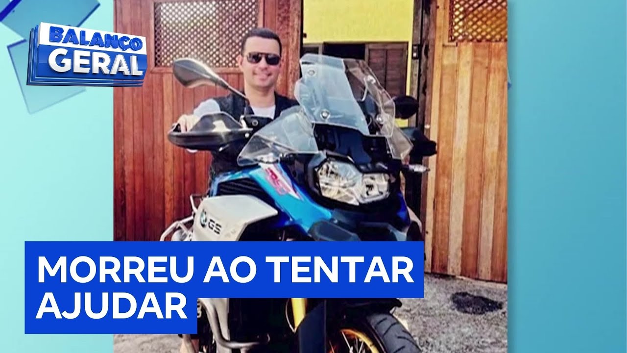 Sem saber que vítima era um criminoso, homem decide ajudar motoqueiro acidentado e acaba morto