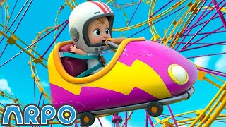 ROLLER COASTER Safety! | ARPO The Robot | Funny Kids Cartoons | Kids TV Full Episode Compilation