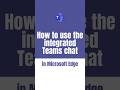 How to chat in Teams along the navigation in Microsoft Edge