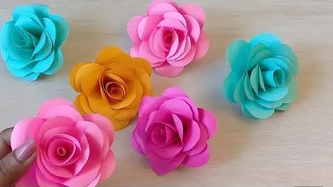 Easy Paper Flower Making | How to Make Simple Paper Flowers Step by Step