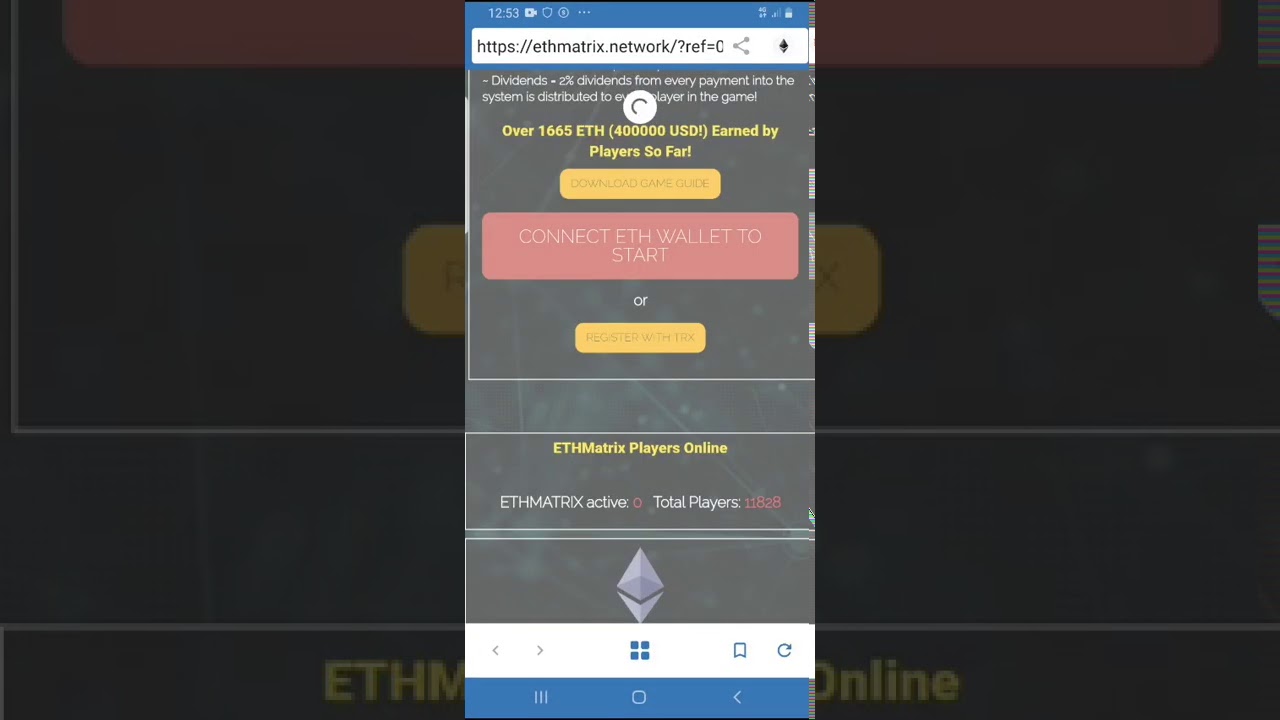 comment s'inscrire sur Ethmatrix