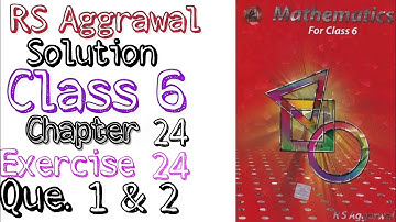 Bar Graph | Class 6 Exercise 24 Question 1 Question 2 | Rs Aggarwal | @mdsirmaths