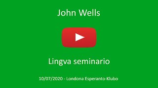 10a de julio 2020 – Prelego de John Wells