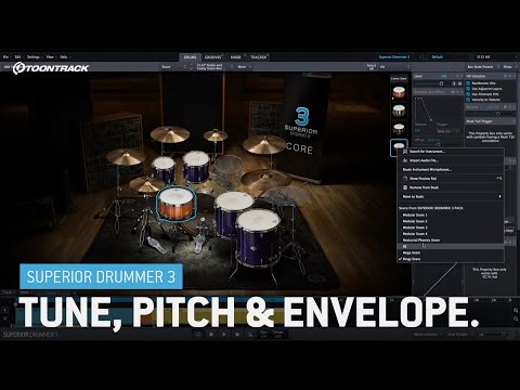 Superior Drummer 3: Tuning, Envelope & Velocity (video 2/5)