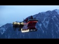 Montreux Noël Le père Noël sur son traineau à 30 mètres