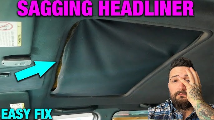 How to Repair Sagging Roof Lining - 3M Super 77 Adhesive to DIY repair  Cadillac Escalade Headliner 