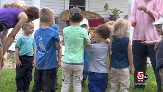Outside learning is the norm at this Newburyport, Mass., school