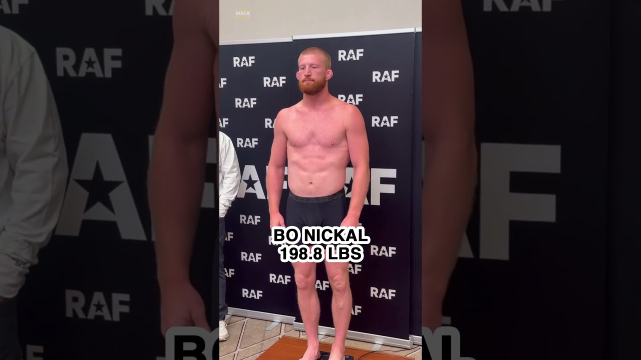 Bo Nickal JUST SHY of 200 POUNDS for RAF 12 match - MMA Fighting