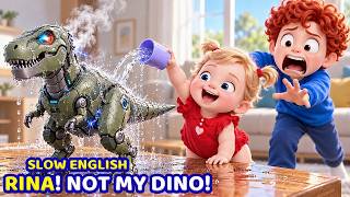 Leo Thought Dino Was Gone Forever… Then Dad Did THIS! 😭🤖 | Slow English A2