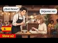 Ordering Food in Spanish | Spanish for Beginners |  10 Short Spanish Conversations | A2-B1