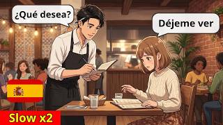 Ordering Food in Spanish | Spanish for Beginners |  10 Short Spanish Conversations | A2-B1