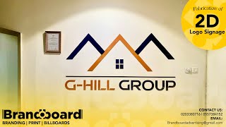 Reception Logo Signage Installation