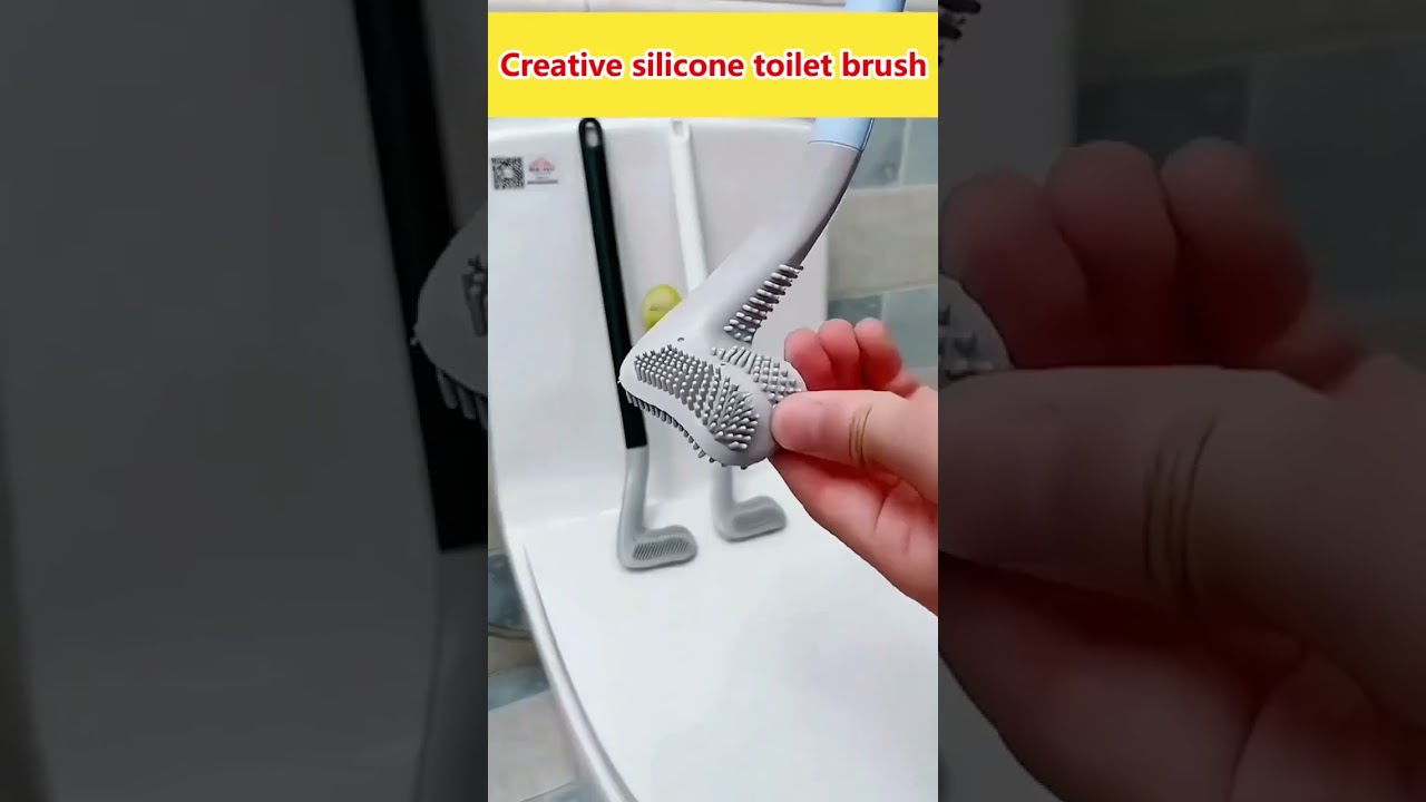 Creative silicone toilet brush