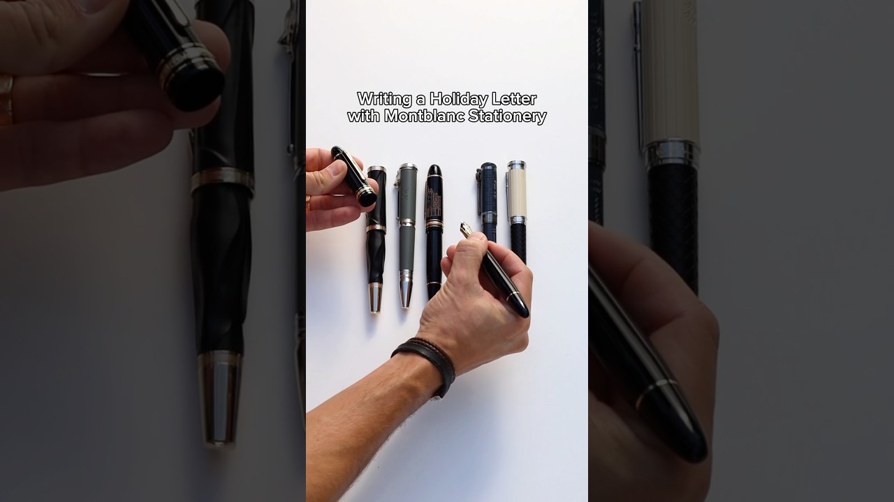 ASMR process of writing a holiday letter with Montblanc Stationery ✒️🖤