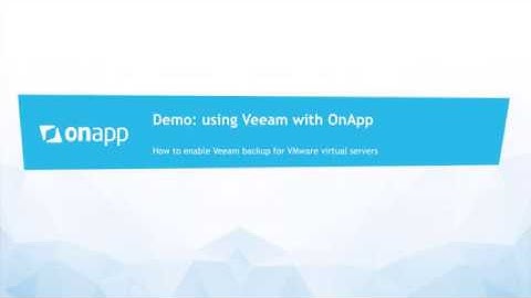 OnApp Veeam integration demo