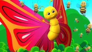 песня бабочка | Дети Rhymes | песни для детей | Butterfly Song | Nursery Rhymes | Toddler Songs