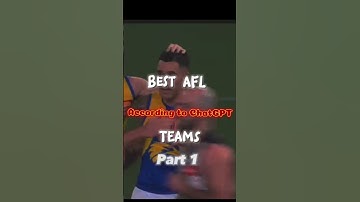 Best AFL teams according to ChatGPT.