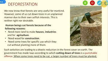 DEFORESTATION-Forest ||chapter 3 part 3 ||Dav science cbse || Dav class 5 science