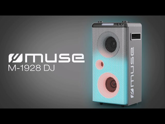 Muse - Enceinte autonome MUSE M-1928DJ à LED Party box portable avec lecteur  CD + Microphones VHF + 1 filaire - FM/BT/CD/AUX/USB - 300W - Retours de  scène - Rue du Commerce