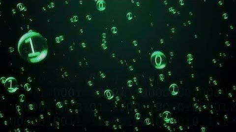 Binary Code Inside Green Bubbles Stock Motion Graphics