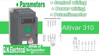 ATV310 Drive programing, power, & control wiring # Potentiometer conection 2wire & 3wire conection