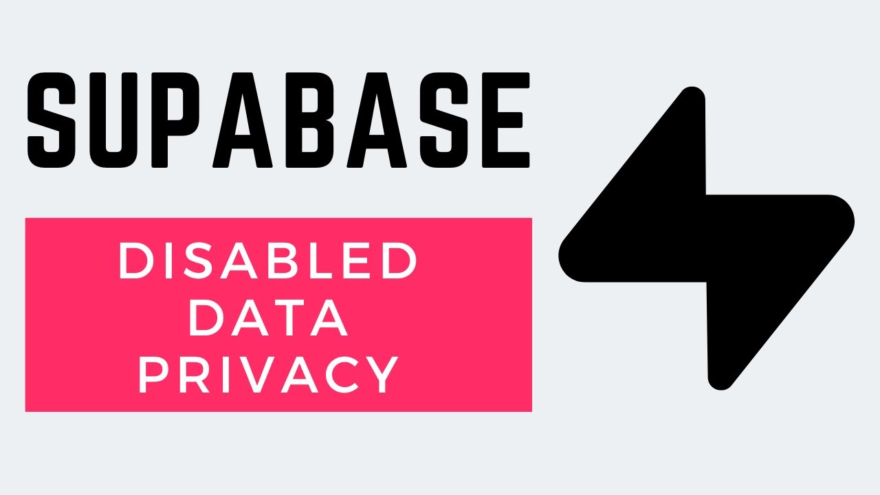 How To Disabled Data Privacy In Supabase (2026) - YouTube