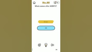 #Brain Out#LEVEL 65 #What come after AEBFC ? # Hard level