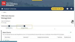 e-Services - Add and Remove Clients