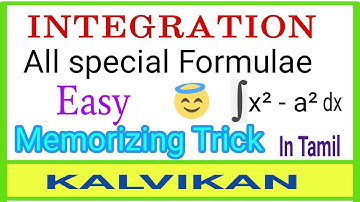 Integration Formula Learn Tricks in Tamil / Kalvikan