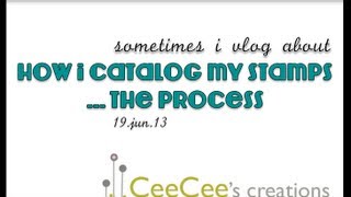 sometimes i vlog about how i catalog my stamps... the process