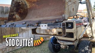 Make Sod Cutter from old Lawn Mower Blade