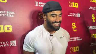 USC S Akili Arnold talks to the media about the change in OC, the rest of the season and more!