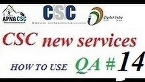how to use new services question answer #QA14 apna csc digital seva certificates aadhar ca