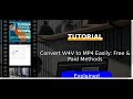 Convert W4V to MP4 Easily: Free &amp; Paid Methods