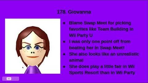 Ranking ALL 211 CPU Miis from Wii Sports, Wii Sports Resort, and Wii Sports Club (PART 4)