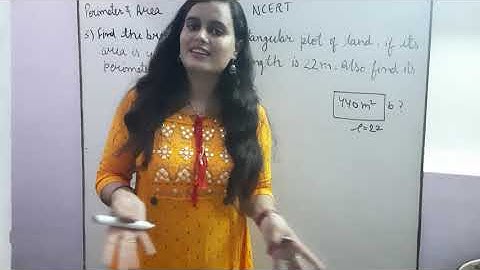 Q3 ex11.1 class7 " find the breadth of a rectangular plot of land if " chapter11 perimeter and area