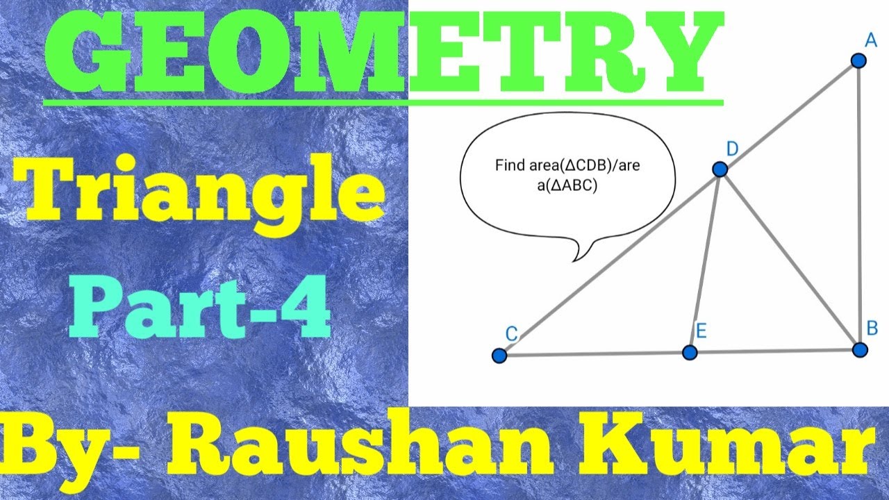 (HINDI) GEOMETRY TRIANGLE (Part 4) FOR SSC CGL,CPO AND OTHER EXAMS (By Raushan Kumar