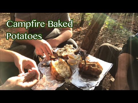 Baking Potatoes in Campfire Coals pt.7
