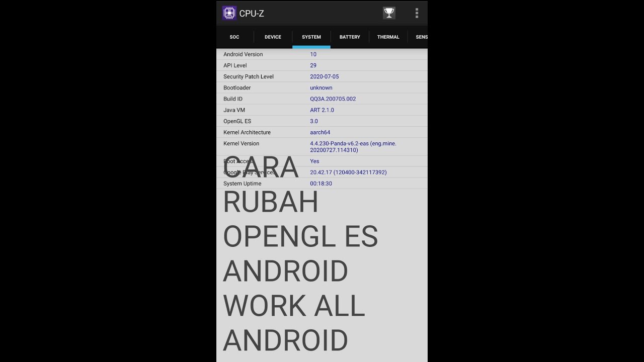 Ubah Versi Opengl Es 3 2 Ke 3 0 Solusi Hp Kejang2 Render Berat Work All Android Root Unly Ya Youtube