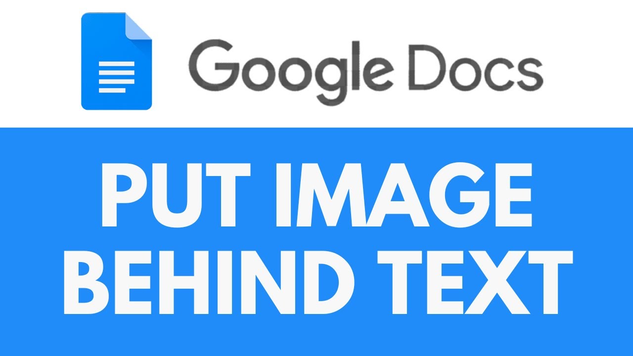 How To Put an Image Behind Text in Google Docs | Overlay Text Over Image | Google Docs Tutorial