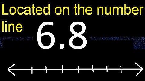 Located 6.8 on the number line 6,8 . Locating decimal numbers . represented