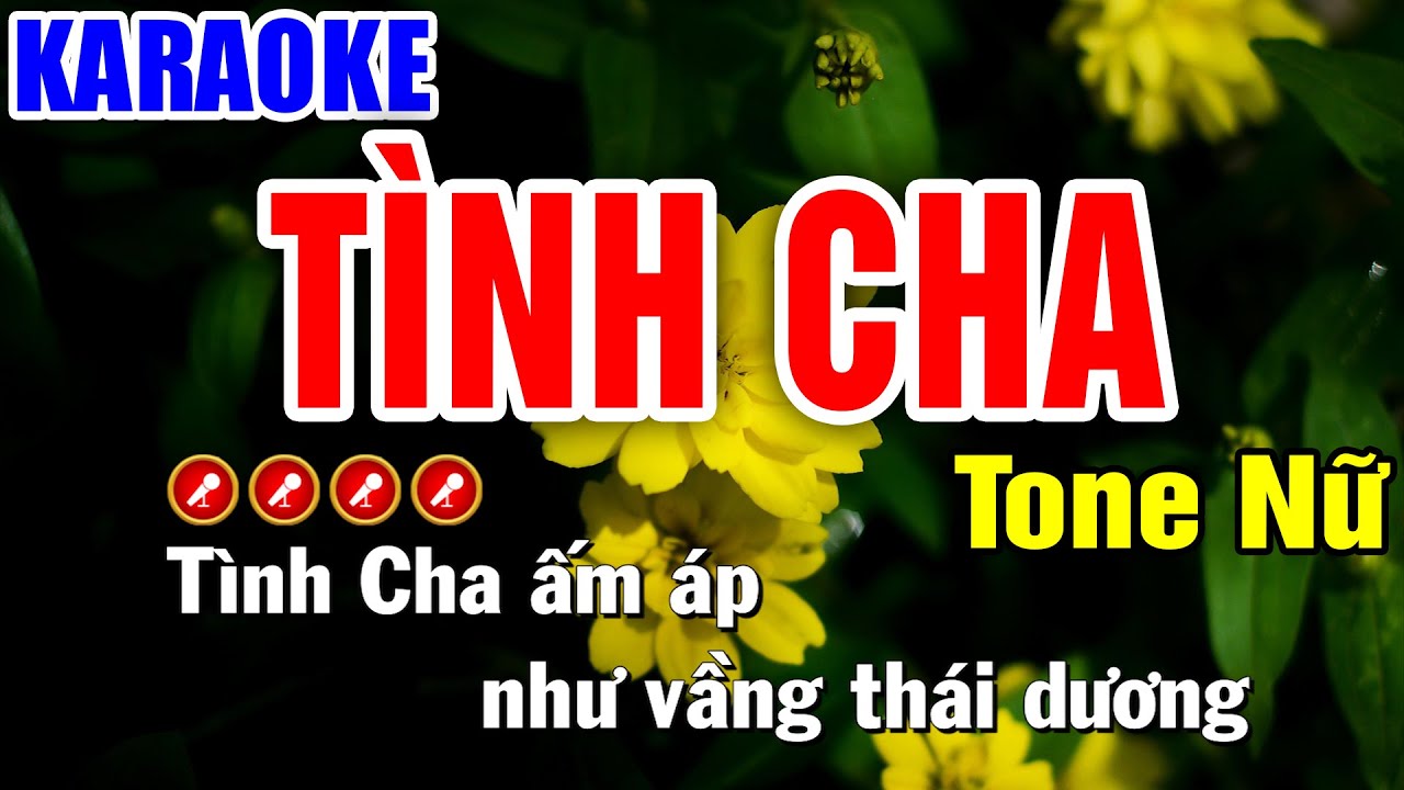 TÌNH CHA Karaoke Tone Nữ ► Dũng Trần Karaoke